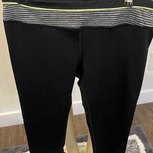 Lukka Black Capris with Gray and Neon Accents
